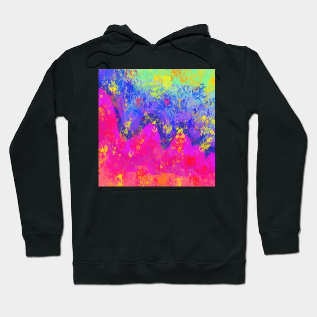 Bright Mountains Abstract Hoodie by Klssaginaw